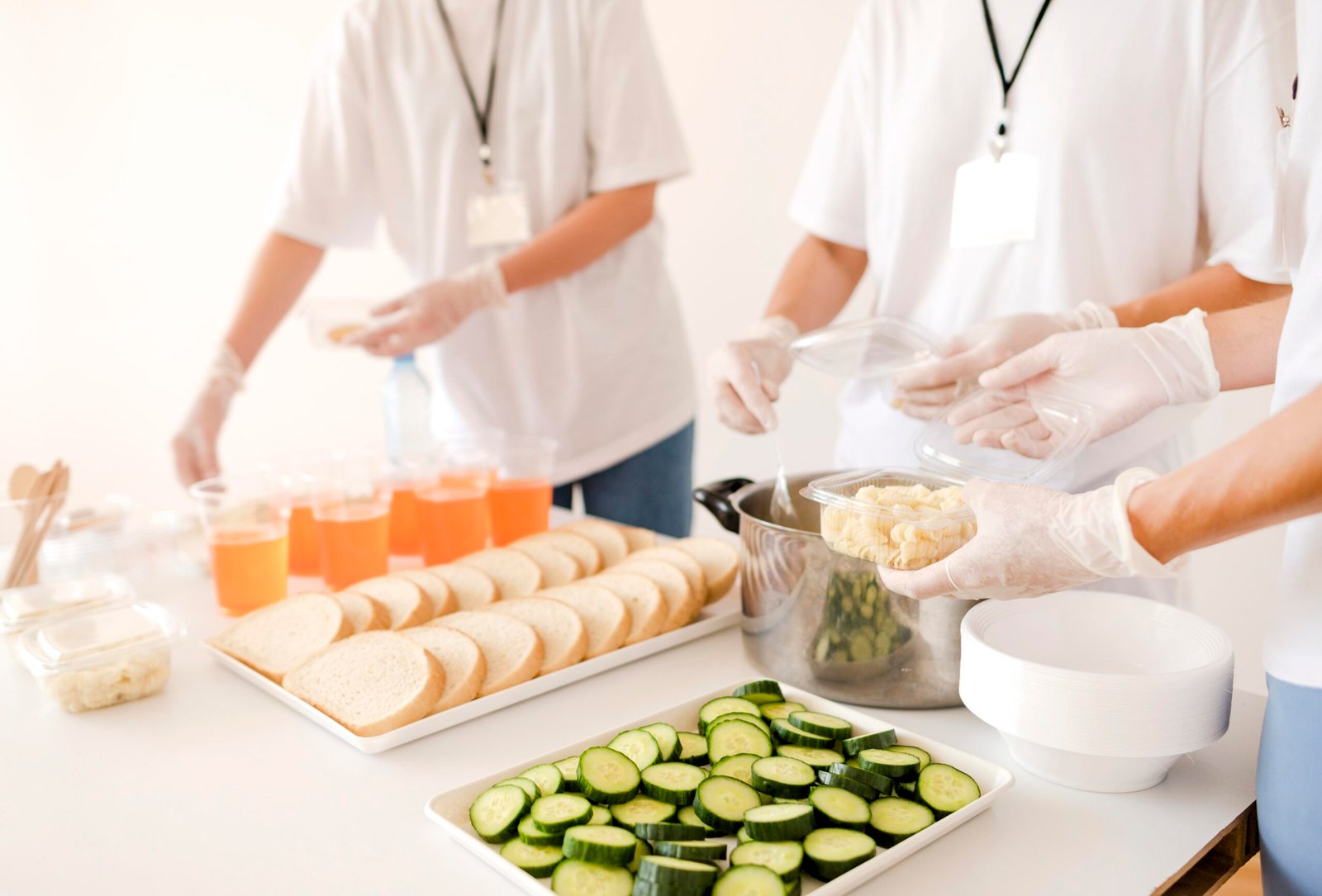 high-angle-donation-food